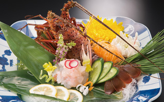 活伊勢海老の姿造り